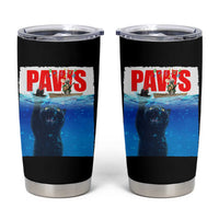 Funny Black Cat Tumbler Cup PAWS Parody Kitten Mouse Humorous - Wonder Print Shop