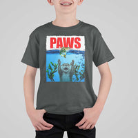 Paws Parody T Shirt For Kid Otter Chasing Bass Fish Ocean - Wonder Print Shop
