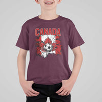 Canada Soccer Fan T Shirt For Kid Canadian Football Game Day Suppoter