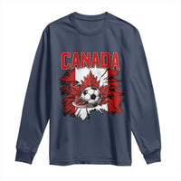 Canada Soccer Fan Long Sleeve Shirt Canadian Football Game Day Suppoter