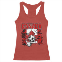 Canada Soccer Fan Racerback Tank Top Canadian Football Game Day Suppoter