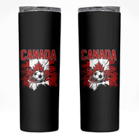 Canada Soccer Fan Skinny Tumbler Canadian Football Game Day Suppoter