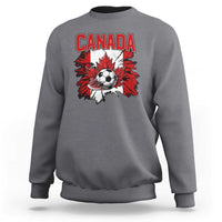 Canada Soccer Fan Sweatshirt Canadian Football Game Day Suppoter