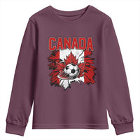 Canada Soccer Fan Youth Sweatshirt Canadian Football Game Day Suppoter