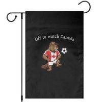 Off to Watch Canada Garden Flag Patriotic Canadian Beaver Football Soccer Fan Gift