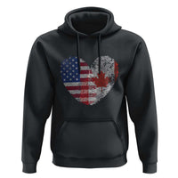 Half Canadian Half American USA Flag Canada America Hoodie