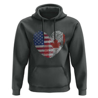 Half Canadian Half American USA Flag Canada America Hoodie