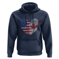 Half Canadian Half American USA Flag Canada America Hoodie