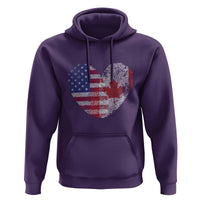 Half Canadian Half American USA Flag Canada America Hoodie