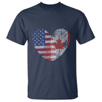 Half Canadian Half American USA Flag Canada America T Shirt