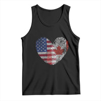Half Canadian Half American USA Flag Canada America Tank Top