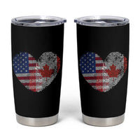 Half Canadian Half American USA Flag Canada America Tumbler Cup