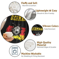 Germany Soccer Fan Throw Blanket German Football Game Day Supporter