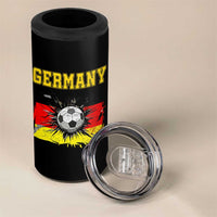 Germany Soccer Fan 4 in 1 Can Cooler Tumbler German Football Game Day Supporter