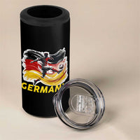 Germany Soccer Fan 4 in 1 Can Cooler Tumbler German Football Flag Game Day Supporter