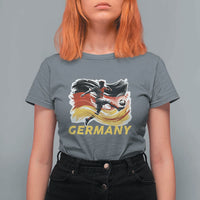 Germany Soccer Fan T Shirt For Women German Football Flag Game Day Supporter