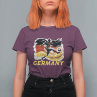 Germany Soccer Fan T Shirt For Women German Football Flag Game Day Supporter