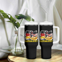 Germany Soccer Fan Tumbler With Handle German Football Flag Game Day Supporter