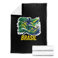 Brazil Soccer Brasil Flag Patriotic Sports Throw Blanket Brazilian Football Fan Supporter