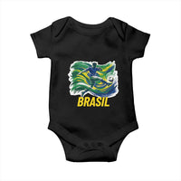 Soccer Brazil Brasil Flag Patriotic Sports Baby Onesie Brazilian Football Fan Supporter