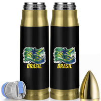 Brazil Soccer Brasil Flag Patriotic Sports Bullet Tumbler Brazilian Football Fan Supporter