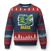 Brazil Soccer Brasil Flag Patriotic Sports Ugly Christmas Sweater Brazilian Football Fan Supporter