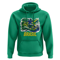 Soccer Brazil Brasil Flag Patriotic Sports Hoodie Brazilian Football Fan Supporter