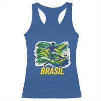Soccer Brazil Brasil Flag Patriotic Sports Racerback Tank Top Brazilian Football Fan Supporter