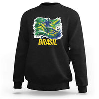 Soccer Brazil Brasil Flag Patriotic Sports Sweatshirt Brazilian Football Fan Supporter