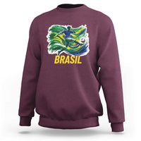Soccer Brazil Brasil Flag Patriotic Sports Sweatshirt Brazilian Football Fan Supporter