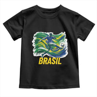 Soccer Brazil Brasil Flag Patriotic Sports Toddler T Shirt Brazilian Football Fan Supporter