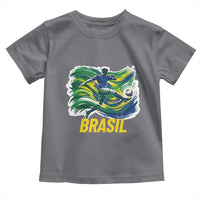 Soccer Brazil Brasil Flag Patriotic Sports Toddler T Shirt Brazilian Football Fan Supporter