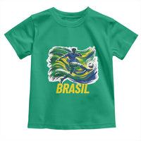 Soccer Brazil Brasil Flag Patriotic Sports Toddler T Shirt Brazilian Football Fan Supporter