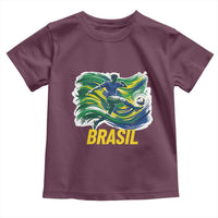 Soccer Brazil Brasil Flag Patriotic Sports Toddler T Shirt Brazilian Football Fan Supporter