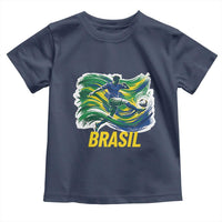 Soccer Brazil Brasil Flag Patriotic Sports Toddler T Shirt Brazilian Football Fan Supporter