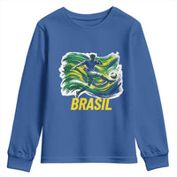 Soccer Brazil Brasil Flag Patriotic Sports Youth Sweatshirt Brazilian Football Fan Supporter