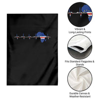 Germany Heartbeat EKG Deutschland Flag Map Garden Flag