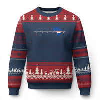 Germany Heartbeat EKG Deutschland Flag Map Ugly Christmas Sweater