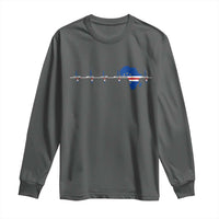 Germany Heartbeat EKG Deutschland Flag Map Long Sleeve Shirt