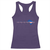 Germany Heartbeat EKG Deutschland Flag Map Racerback Tank Top
