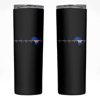 Germany Heartbeat EKG Deutschland Flag Map Skinny Tumbler