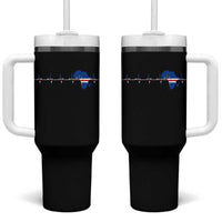 Germany Heartbeat EKG Deutschland Flag Map Tumbler With Handle