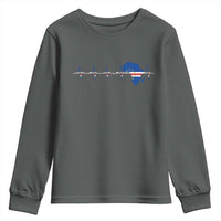 Germany Heartbeat EKG Deutschland Flag Map Youth Sweatshirt