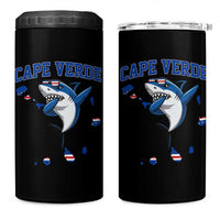 Cape Verde Flag Map Shark Cape Verdean Roots 4 in 1 Can Cooler Tumbler