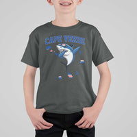 Cape Verde Flag Map Shark Cape Verdean Roots T Shirt For Kid