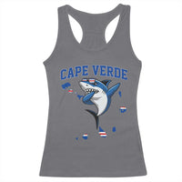 Cape Verde Flag Map Shark Cape Verdean Roots Racerback Tank Top