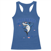 Cape Verde Flag Map Shark Cape Verdean Roots Racerback Tank Top