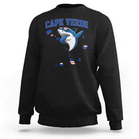 Cape Verde Flag Map Shark Cape Verdean Roots Sweatshirt