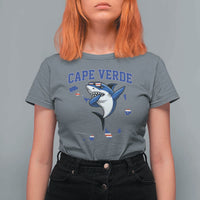 Cape Verde Flag Map Shark Cape Verdean Roots T Shirt For Women