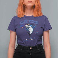 Cape Verde Flag Map Shark Cape Verdean Roots T Shirt For Women